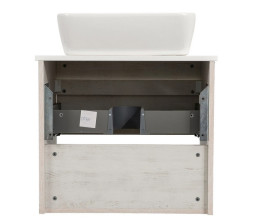 Тумба подвесная Аквародос Шельф 65 см со столешницей Loft-Iron и раковиной One ДСП нордленд АР000085187