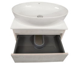 Тумба подвесная Аквародос Шельф 65 см со столешницей Loft-Iron и раковиной One ДСП нордленд АР000085182