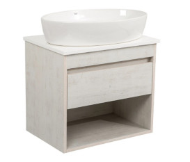 Тумба подвесная Аквародос Шельф 65 см со столешницей Loft-Iron и раковиной One ДСП нордленд АР000085182