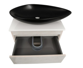 Тумба подвесная Аквародос Шельф 65 см со столешницей Loft-Iron и раковиной Olive ДСП нордленд АР000085193