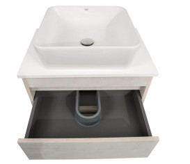 Тумба подвесная Аквародос Шельф 65 см со столешницей Loft-Iron и раковиной One ДСП нордленд АР000085188