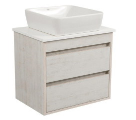 Тумба подвесная Аквародос Шельф 65 см со столешницей Loft-Iron и раковиной One ДСП нордленд АР000085188