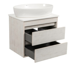 Тумба подвесная Аквародос Шельф 65 см со столешницей Loft-Iron и раковиной One ДСП нордленд АР000085183