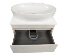 Тумба подвесная Аквародос Шельф 65 см со столешницей Loft-Iron и раковиной One ДСП нордленд АР000085183