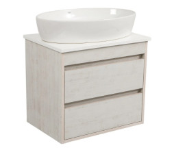 Тумба подвесная Аквародос Шельф 65 см со столешницей Loft-Iron и раковиной One ДСП нордленд АР000085183