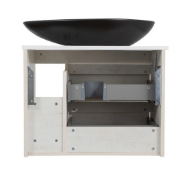 Тумба подвесная Аквародос Шельф 75 см со столешницей Loft-Iron и раковиной Olive ДСП нордленд АР000085194