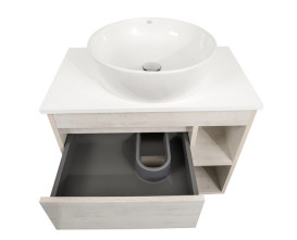 Тумба подвесная Аквародос Шельф 75 см со столешницей Loft-Iron и раковиной One ДСП нордленд АР000085179