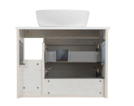 Тумба подвесная Аквародос Шельф 75 см со столешницей Loft-Iron и раковиной One ДСП нордленд АР000085179