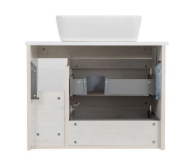 Тумба подвесная Аквародос Шельф 75 см со столешницей Loft-Iron и раковиной One ДСП нордленд АР000085189