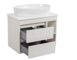 Тумба подвесная Аквародос Шельф 75 см со столешницей Loft-Iron и раковиной One ДСП нордленд АР000085184