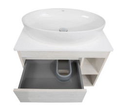 Тумба подвесная Аквародос Шельф 75 см со столешницей Loft-Iron и раковиной One ДСП нордленд АР000085184