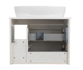 Тумба подвесная Аквародос Шельф 75 см со столешницей Loft-Iron и раковиной One ДСП нордленд АР000085184