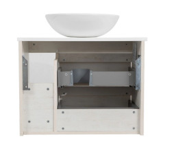 Тумба подвесная Аквародос Шельф 75 см со столешницей Loft-Iron и раковиной Zero ДСП нордленд АР000085174