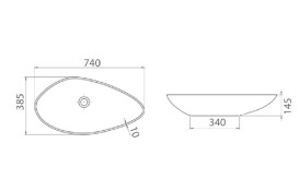 Тумба підвісна Аквародос Шельф 85 см зі стільницею Loft-Iron та раковиною Olive ДСП нордленд АР000085195