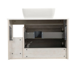 Тумба подвесная Аквародос Шельф 85 см со столешницей Loft-Iron и раковиной One ДСП нордленд АР000085190