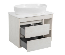 Тумба подвесная Аквародос Шельф 85 см со столешницей Loft-Iron и раковиной One ДСП нордленд АР000085185