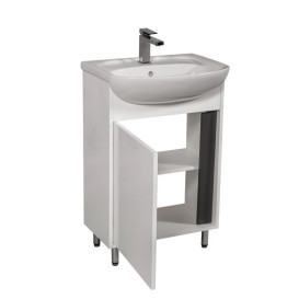 Тумба підлогова Аквародос Терра 50 см із раковиною Руна ДСП/МДФ білий АР000143071