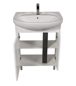 Тумба підлогова Аквародос Терра 65 см з раковиною Нова ДСП/МДФ білий АР000032724