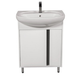 Тумба підлогова Аквародос Терра 65 см з раковиною Нова ДСП/МДФ білий АР000032724