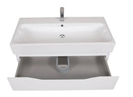 Тумба подвесная Аквародос Венеция 100 см с раковиной Пинто ДСП/МДФ белый АР000040231