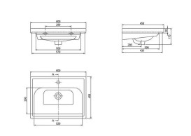 Тумба підвісна Аквародос Венеція 60 см із раковиною Frame ДСП/МДФ білий АР000040227