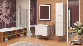 Тумба підвісна Аквародос Венеція 60 см із раковиною City ДСП/МДФ білий АР000040229