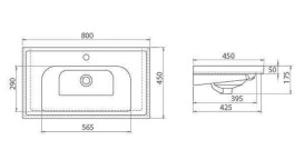 Тумба подвесная Аквародос Венеция 80 см с раковиной Frame ДСП/МДФ белый АР000040228