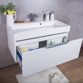 Тумба підвісна Буль-Буль Bermuda 900х460х455 з раковиною Ashley 900 білий Bermuda 1 Б