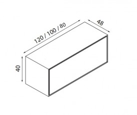 Тумба підвісна для раковини Hatria Sliding wood system 120 без отворів горіх YXS092