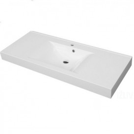 Тумба підвісна Fancy Marble Barbados 3 120х50 см з раковиною Nadja 1200C шпон дуба/білий профіль Barbados3 ш