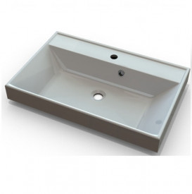 Тумба підвісна Fancy Marble Corsica 69,5х44,5 см із раковиною Signe 700C МДФ сірий ШН-700С