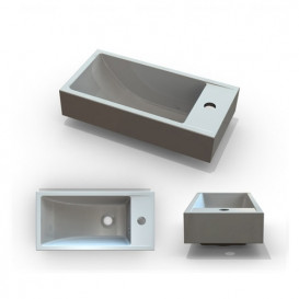 Тумба підвісна Fancy Marble Java 39,4x21,6 см з раковиною Ida 400 шпон дуба  ШН-400 ш