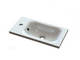 Тумба підвісна Fancy Marble Java 50x24,5 см з раковиною Linnea 500 МДФ сірий ШН-500С