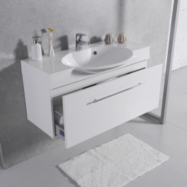 Тумба підвісна Fancy Marble Sumatra-1 80,7 х55, 8 см з раковиною Carme 800 МДФ білий 11808012200