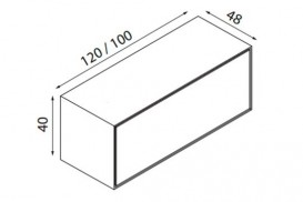 Тумба подвесная Hatria Sliding wood system 120 с отверстием слева дерево орех/белый глянец YXTE92