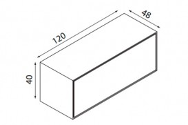 Тумба підвісна Hatria Sliding wood system 120 з двома отворами (cut 4) дерево горіх / білий глянець YXWH92