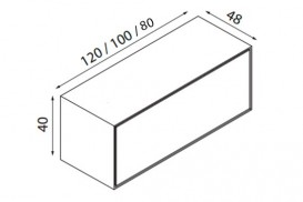 Тумба подвесная Hatria Sliding wood system 80 с отверстием в центре (cut 2) дерево орех YXU592
