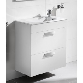 Тумба подвесная из ДСП с раковиной Roca Debba 60 см белый глянцевый A855905806