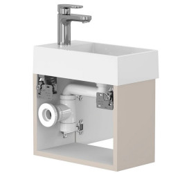 Тумба підвісна Miraggio Minima з раковиною Copper 400 МДФ сірий 8815062