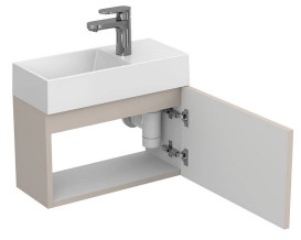 Тумба підвісна Miraggio Minima з раковиною Copper 500 МДФ сірий 8815063