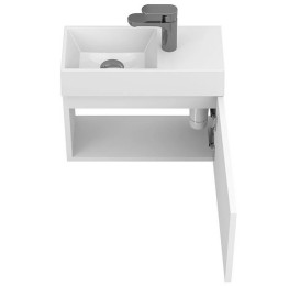 Тумба подвесная Miraggio Minima с раковиной Copper 500 МДФ белый мат 8815055