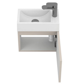 Тумба подвесная Miraggio Minima с раковиной Faro 400 МДФ серый 8815061