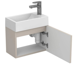 Тумба подвесная Miraggio Minima с раковиной Faro 400 МДФ серый 8815061