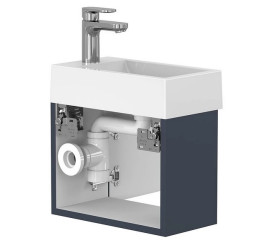 Тумба підвісна Miraggio Minima із раковиною Faro 400 МДФ синій 8815045