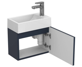 Тумба підвісна Miraggio Minima із раковиною Faro 400 МДФ синій 8815045