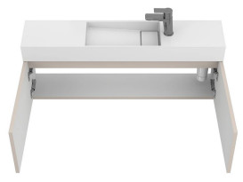 Тумба подвесная Miraggio Minima с раковиной Toni 1050 МДФ серый 8815068