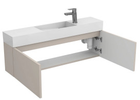 Тумба подвесная Miraggio Minima с раковиной Toni 1050 МДФ серый 8815068