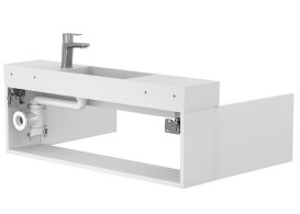 Тумба подвесная Miraggio Minima с раковиной Toni 1050 МДФ белый мат 8815060