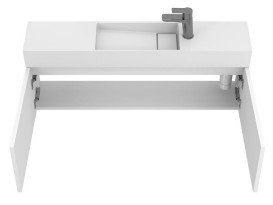 Тумба подвесная Miraggio Minima с раковиной Toni 1050 МДФ белый мат 8815060