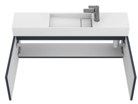 Тумба подвесная Miraggio Minima с раковиной Toni 1050 МДФ синий 8815052